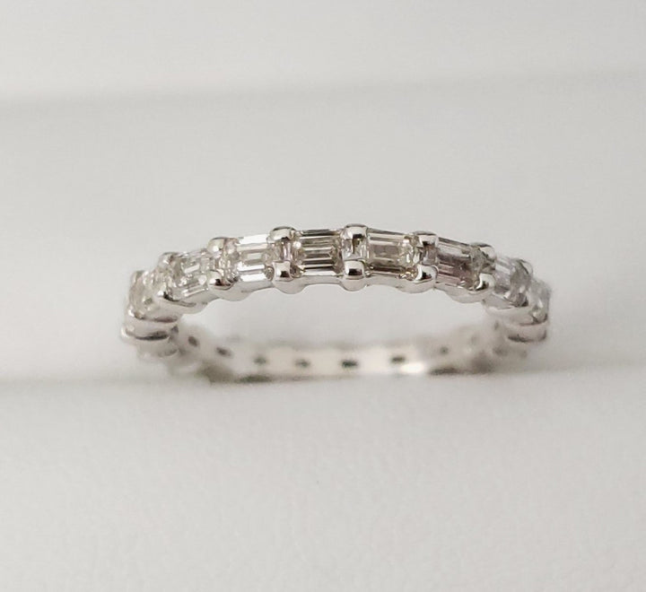 East-West Emerald Cut Diamond Eternity Band - Elite Fine Jewelers