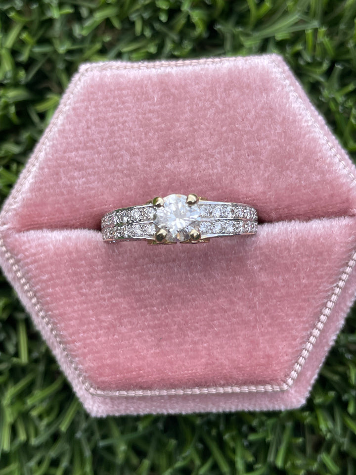 1.18 Carat Total Weight Diamond Engagement Ring