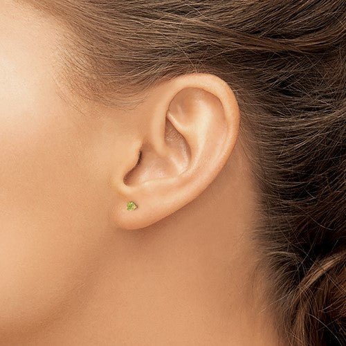 Kids 14K Yellow Gold Birthstone Stud Screwback Earrings - Elite Fine Jewelers