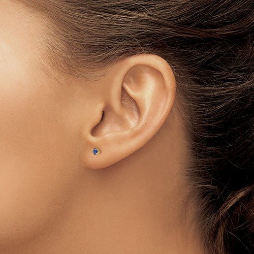 Kids 14K Yellow Gold Birthstone Stud Screwback Earrings - Elite Fine Jewelers
