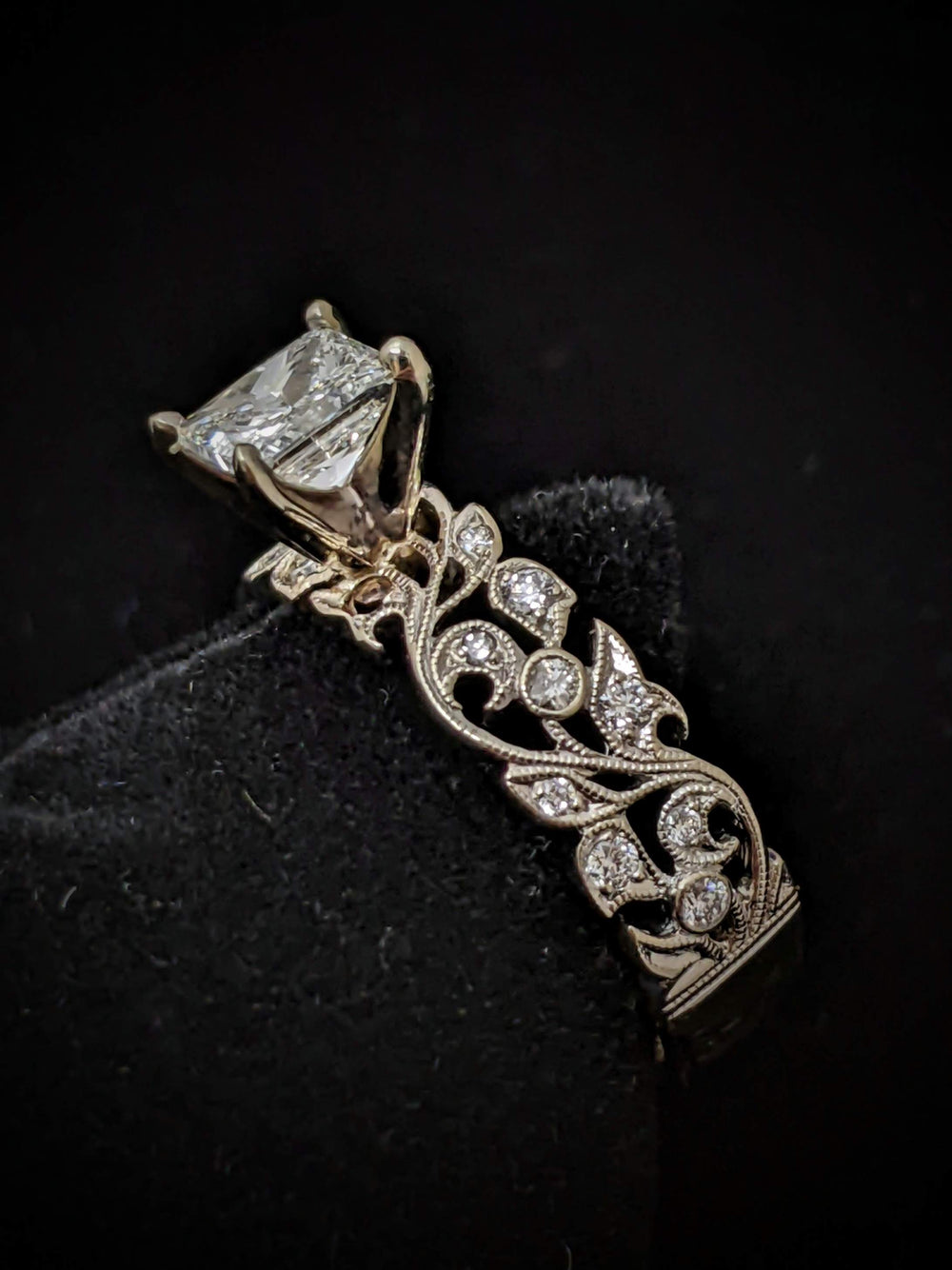 Over 1 Carat TW 14k white gold diamond engagement ring - Elite Fine Jewelers
