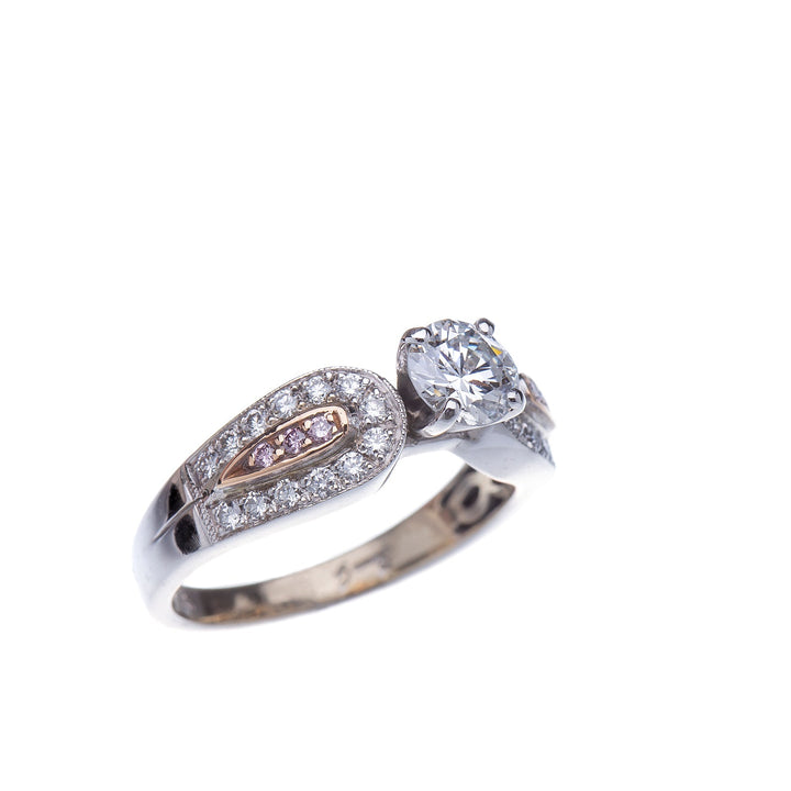 Pink and White Diamond Engagement Ring - Elite Fine Jewelers