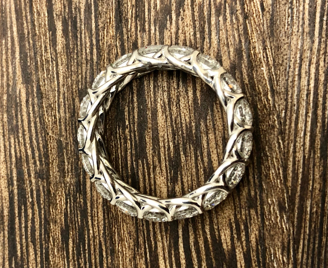 Round Brilliant Diamond Eternity Band in Platinum - Elite Fine Jewelers