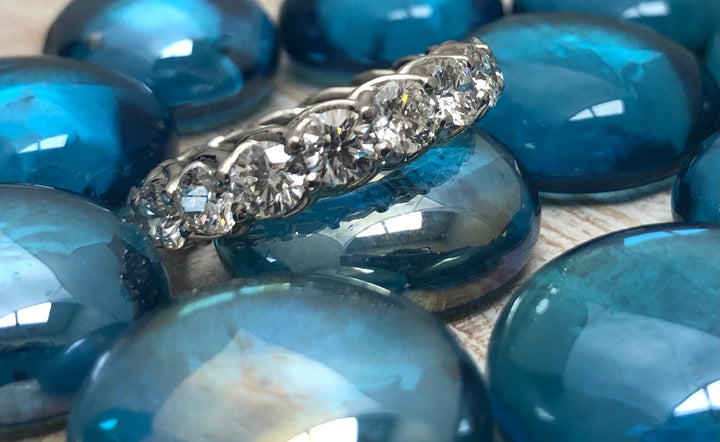 Round Brilliant Diamond Eternity Band in Platinum - Elite Fine Jewelers