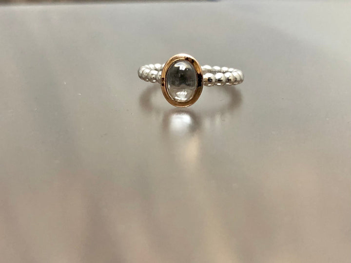 Quartz Rose Gold and White Gold Ring - Elite Fine Jewelers