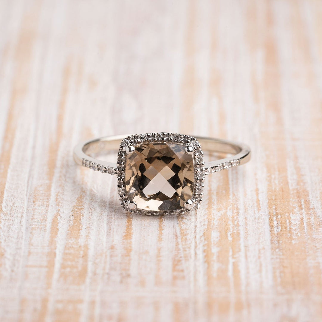 Smokey Quartz Gemstone and Diamond Ring - Elite Fine Jewelers