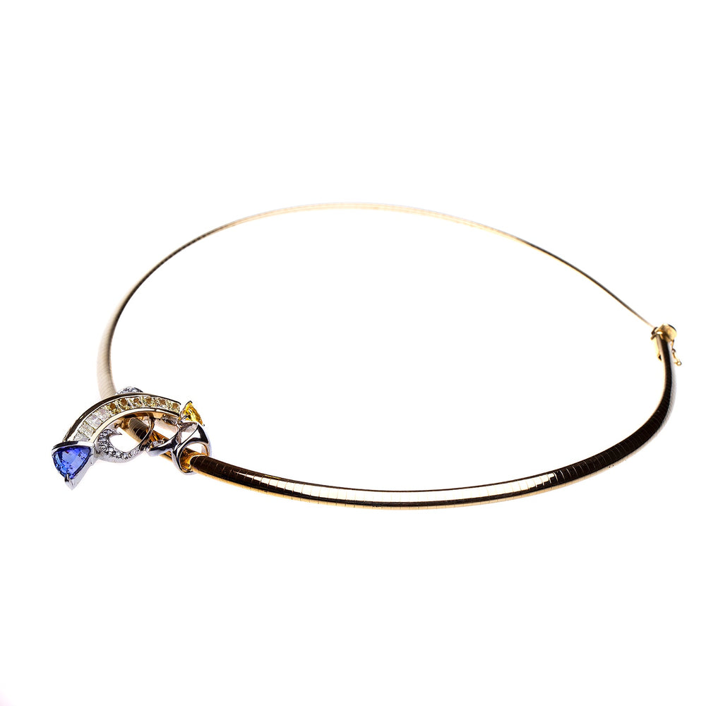 Stunning 18Kt Gold Diamond and Gemstone Custom Necklace - Elite Fine Jewelers