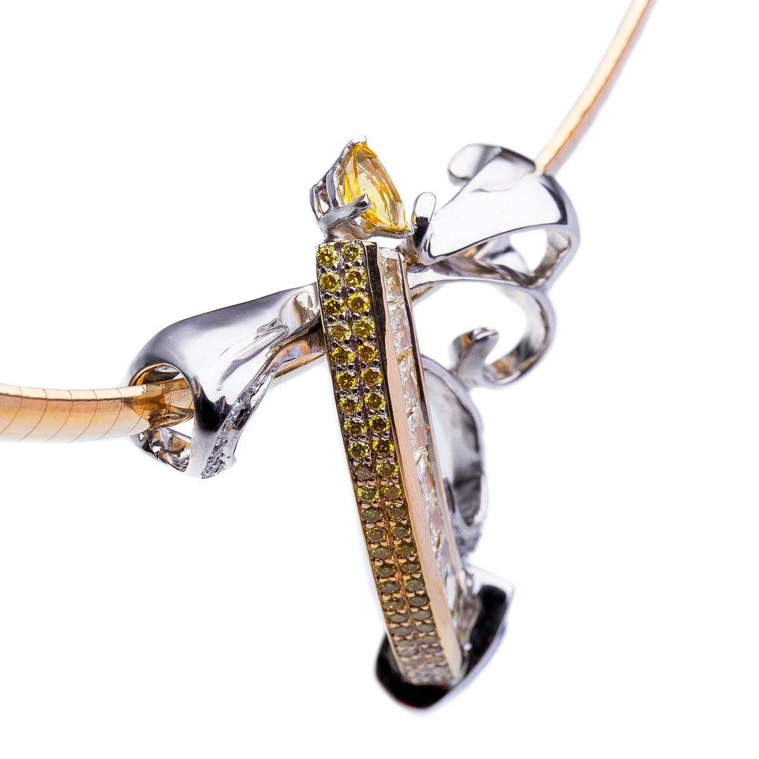 Stunning 18Kt Gold Diamond and Gemstone Custom Necklace - Elite Fine Jewelers
