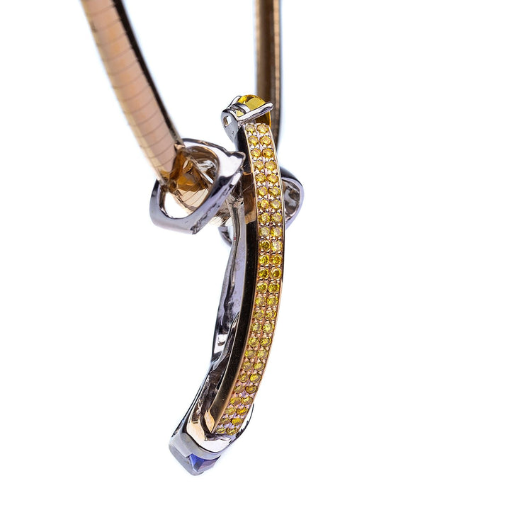 Stunning 18Kt Gold Diamond and Gemstone Custom Necklace - Elite Fine Jewelers