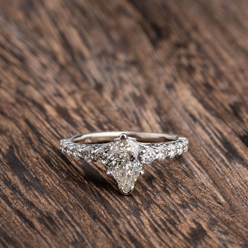 Stunning Pear Shape Diamond Engagement Ring - Elite Fine Jewelers