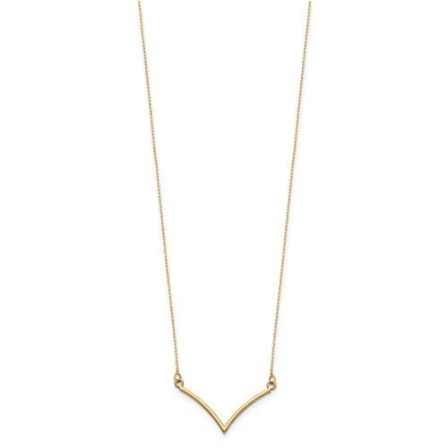 V Necklace 14K Yellow Gold - Elite Fine Jewelers